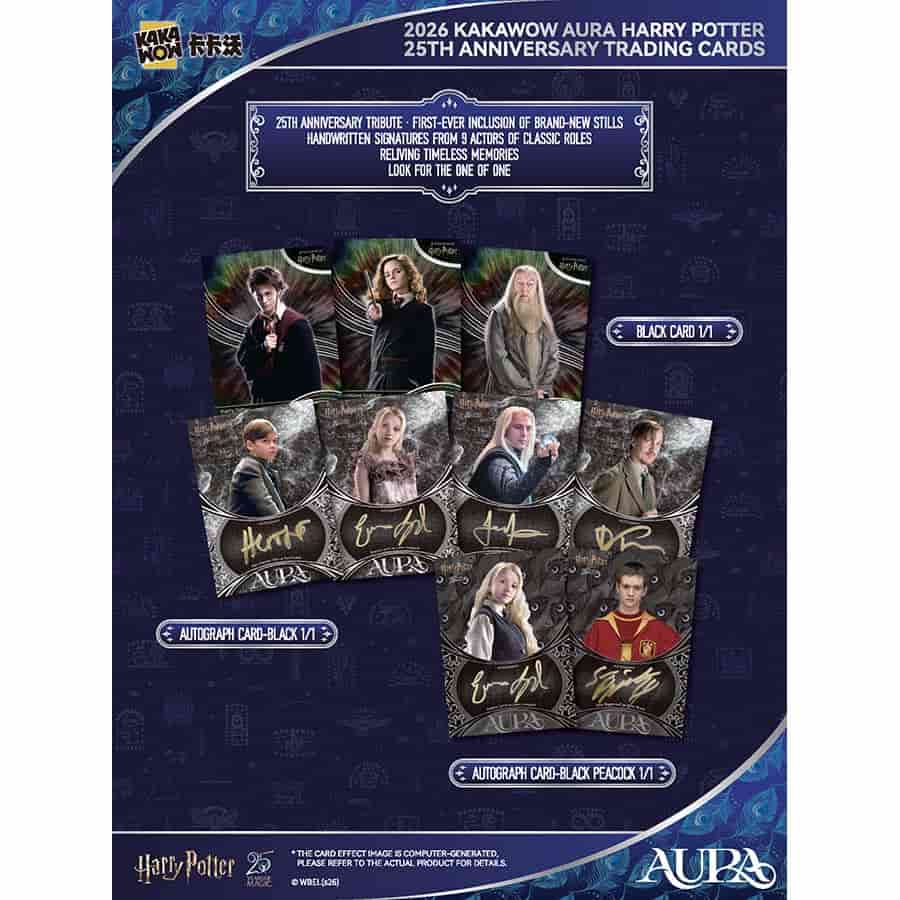 2026 Kakawow Aura Harry Potter 25th Anniversary Trading Cards Hobby Box