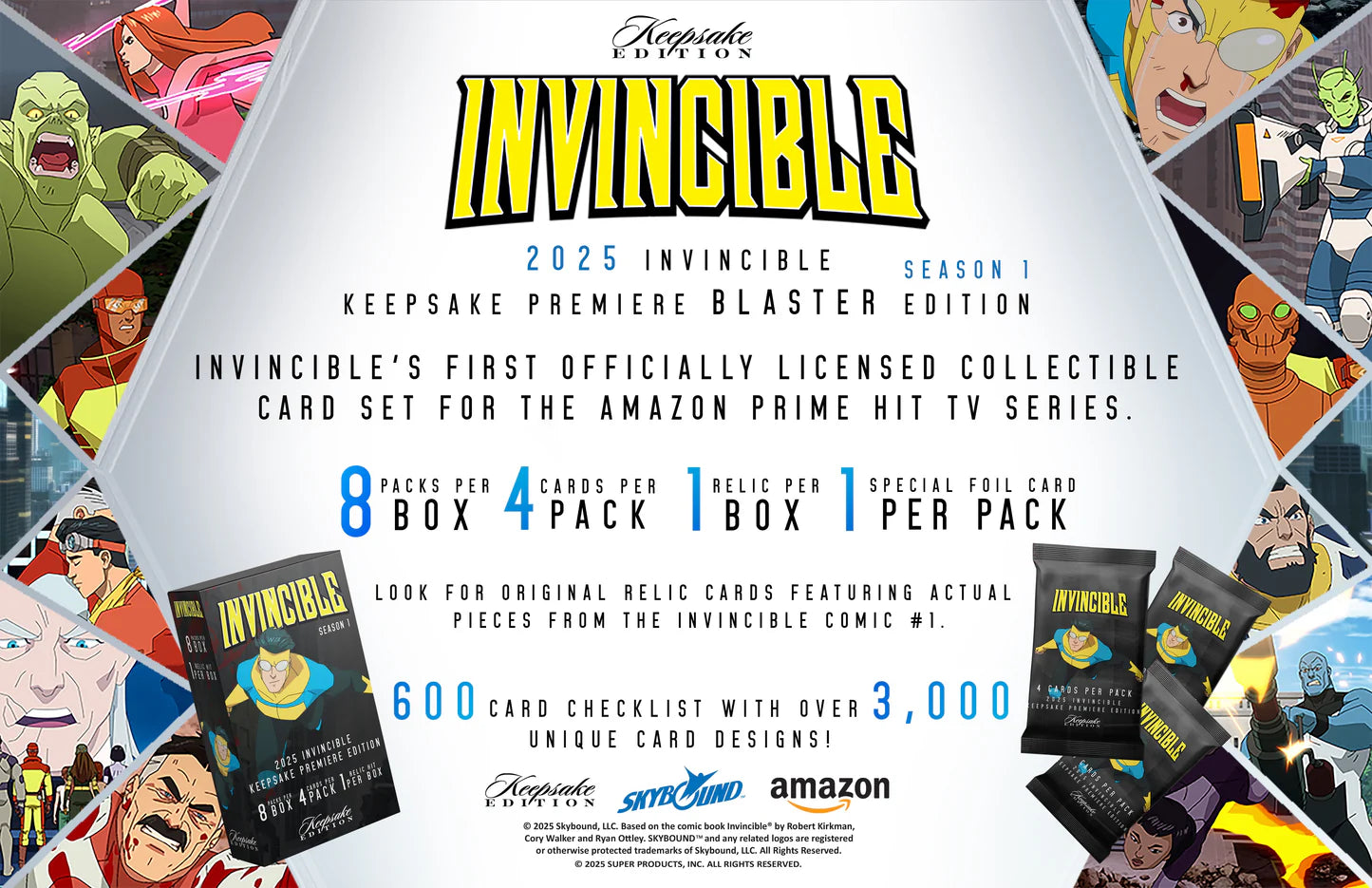 2025 Invincible Season 1 Keepsake Premiere Blaster Edition - Case Fresh
