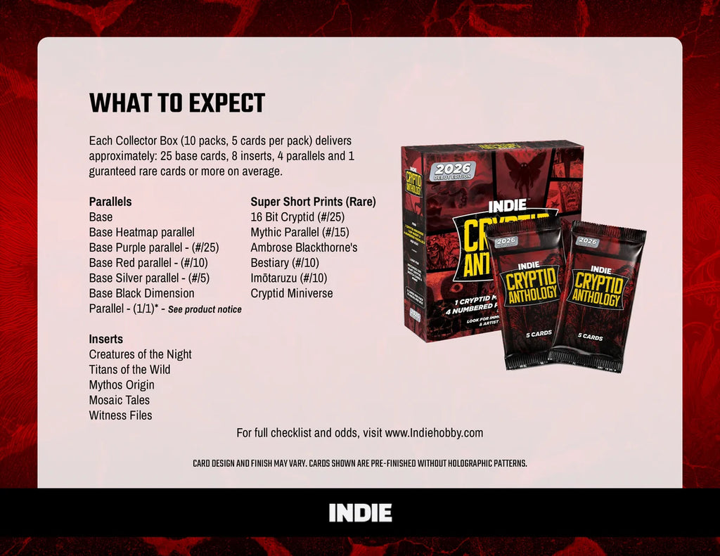 2026 INDIE Cryptid Anthology Trading Cards
