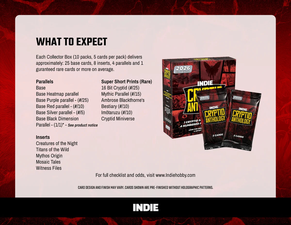 2026 INDIE Cryptid Anthology Trading Cards