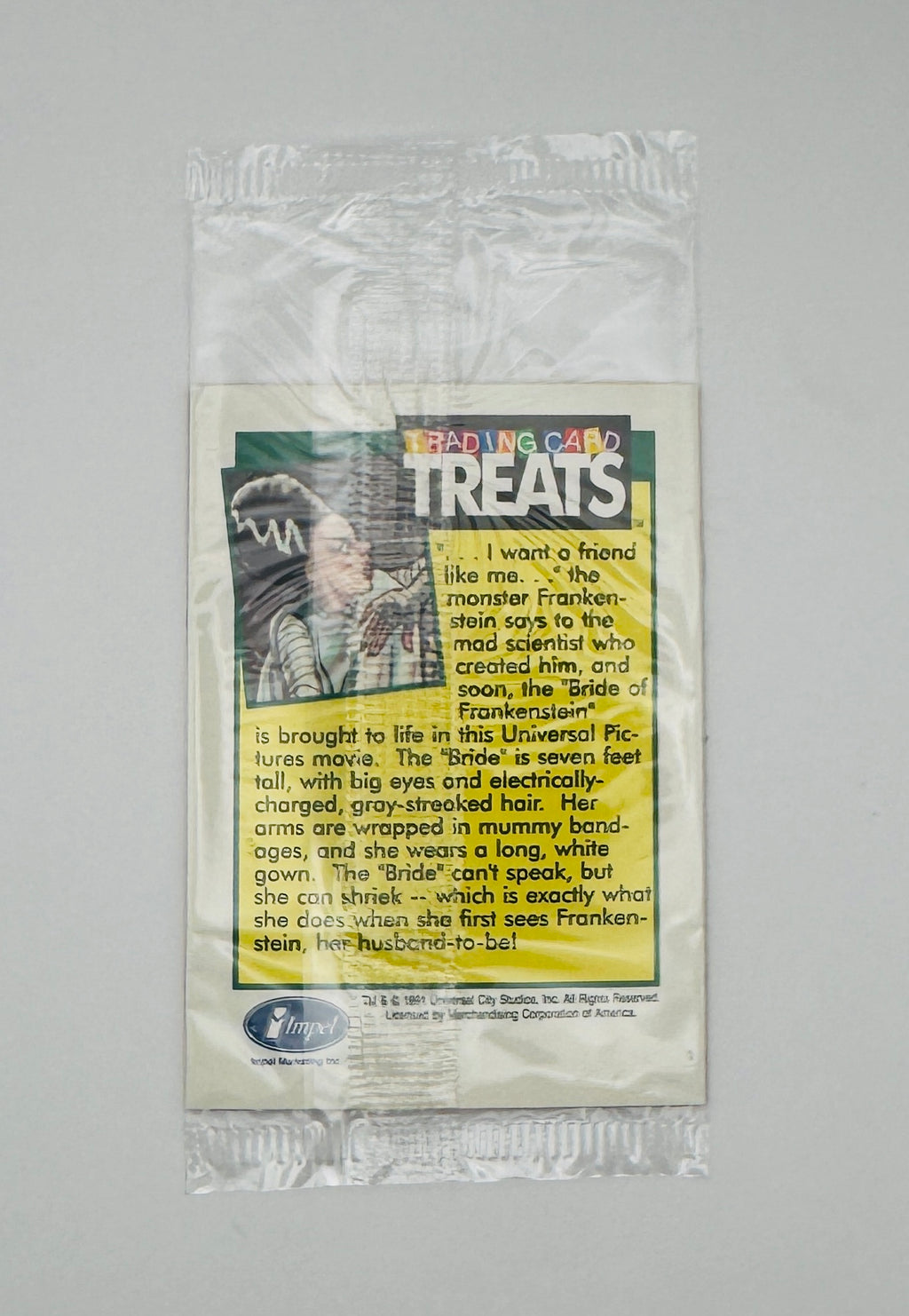 1999 Impel Universal Monsters Trading Card Treats - Single Pack
