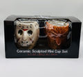 Freddy vs. Jason Faces 4-Ounce Sculpted Ceramic Mini-Mugs (set of 2)