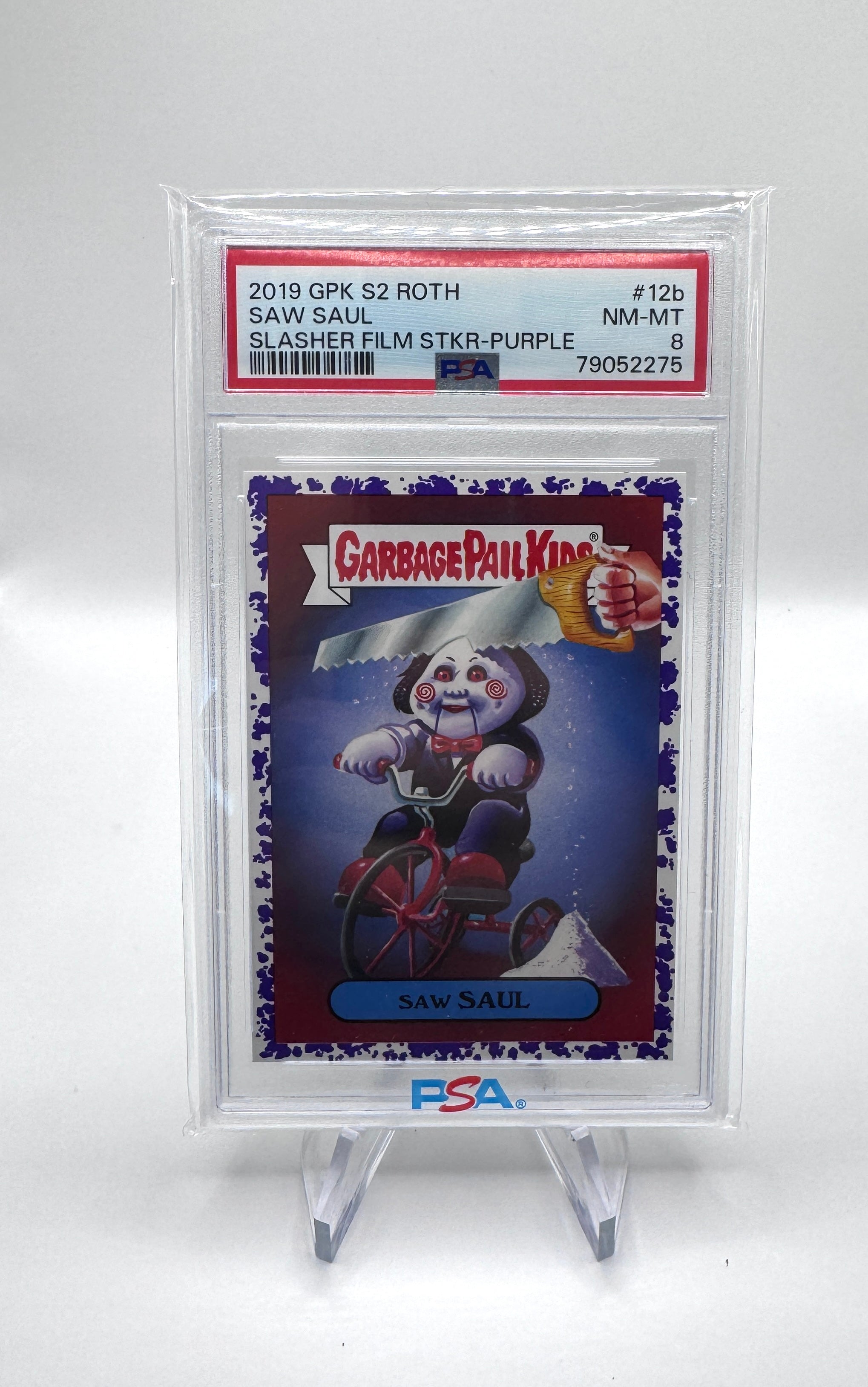 2019 Topps Garbage Pail Kids Saw Saul #12b Oh the Horror-ible PSA 8