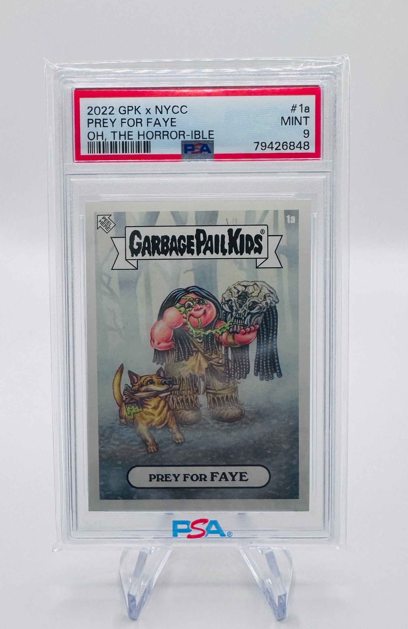 2022 Topps Garbage Pail Kids x NYCC Prey for Faye #1a Oh the Horror-ible PSA 9