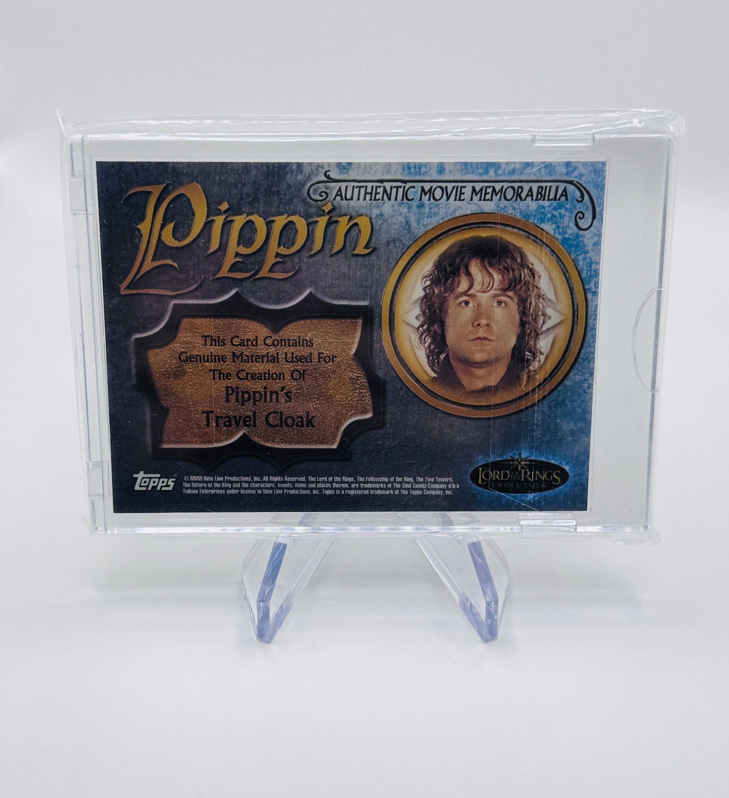 2006 Lord of the Rings Evolution Movie Memorabilia - Pippin's Travel Cloak