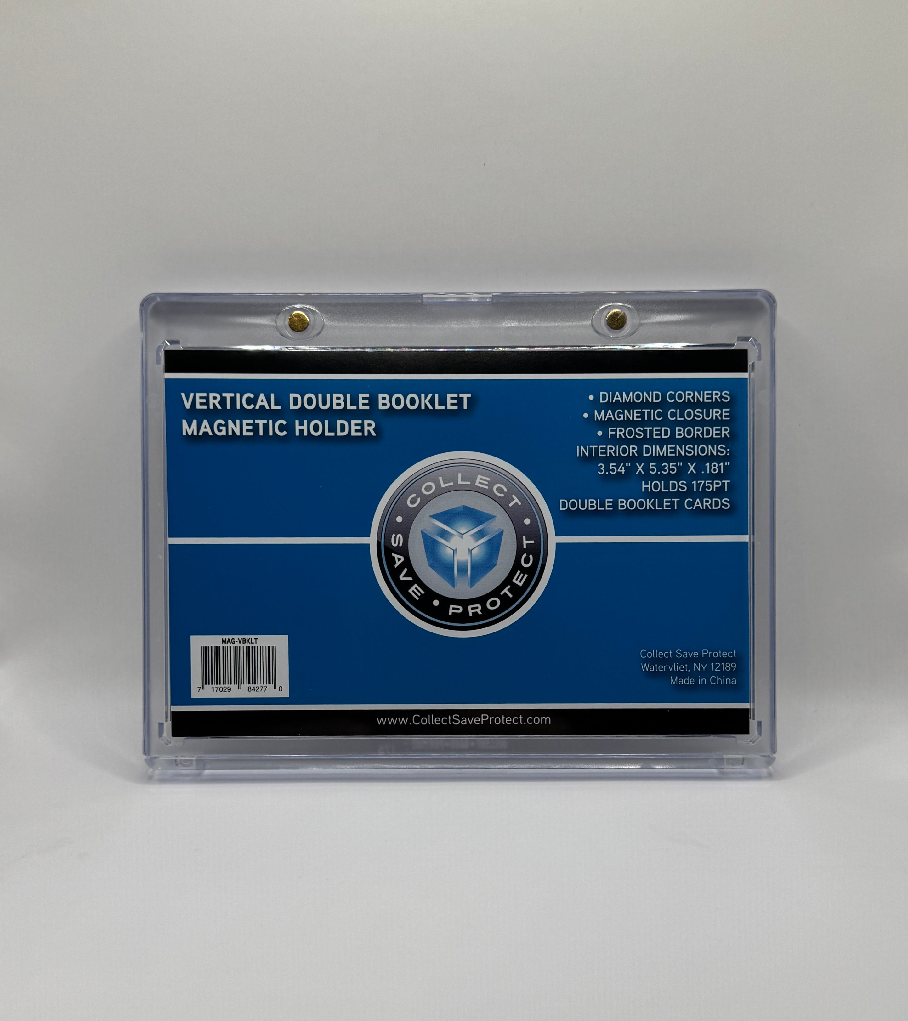 CSP Vertical Double Booklet Magnetic Card Holder - Holds Cards Up To 175pt Thick