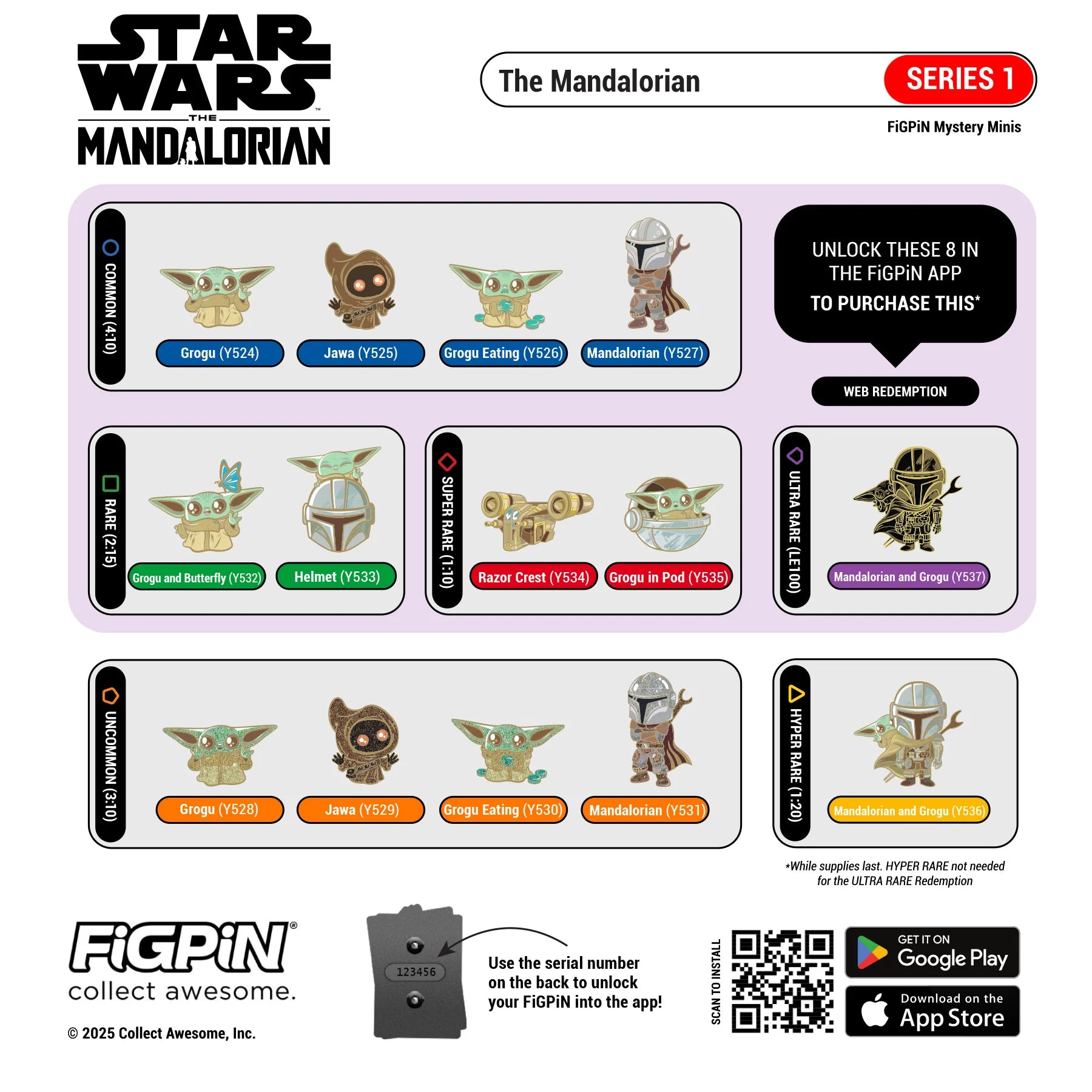 2026 FiGPiN The Mandalorian Series 1 Collectible Enamel Pin - Blind Bag