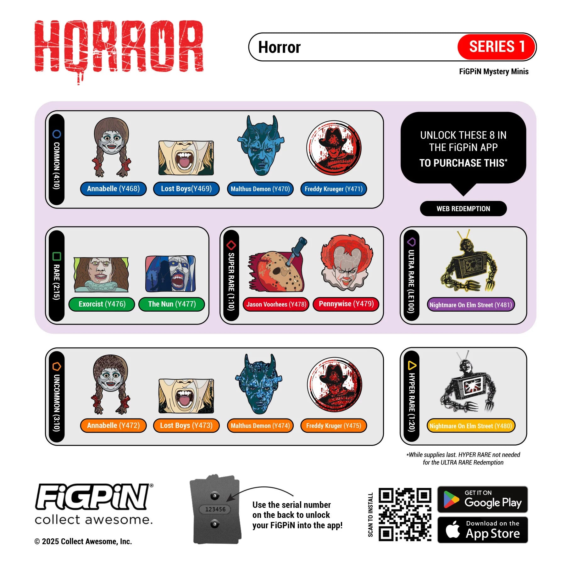 2024 FiGPiN Horror - Mystery Series 1