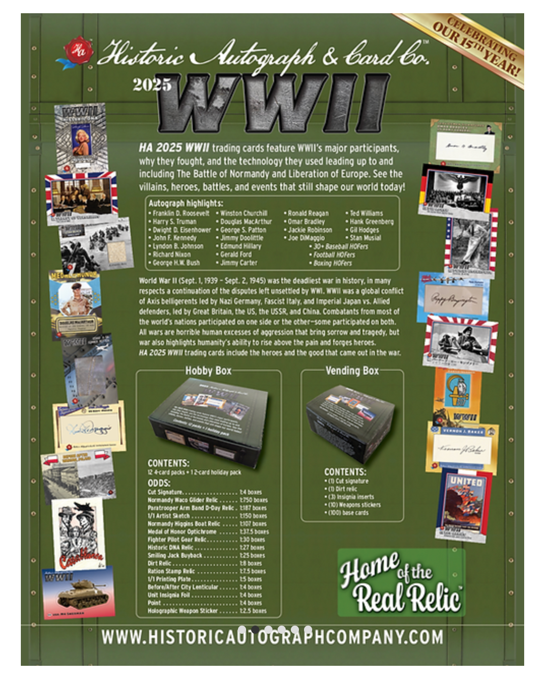 2025 Historic Autographs WWII Bonus Hobby Box
