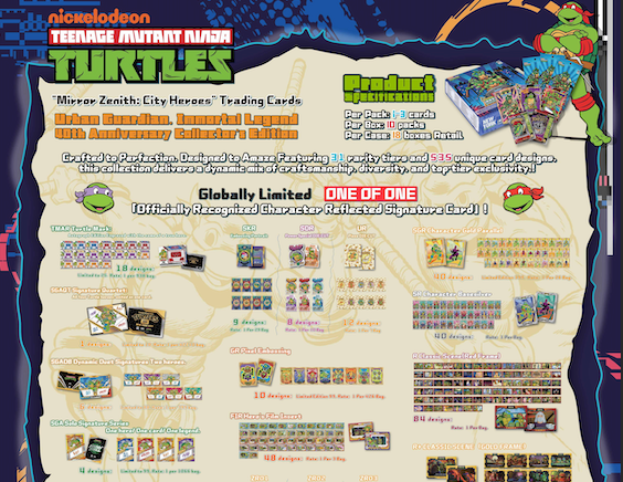 2025 Vanluck Teenage Mutant Ninja Turtles "Mirror Zenith City Heroes" Trading Cards