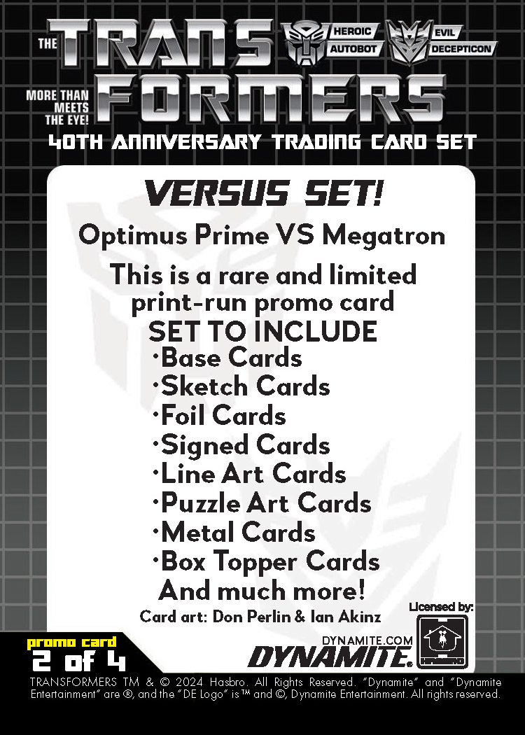 2024 Dynamite Transformers 40th Anniversary Series 1 - Hobby Pack