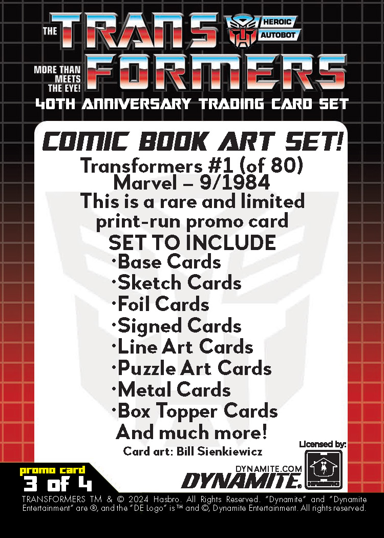 2024 Dynamite Transformers 40th Anniversary Series 1 - Hobby Pack