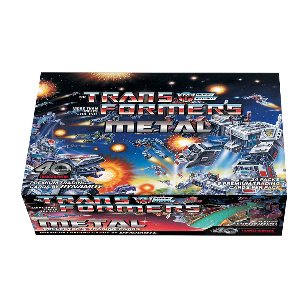 2026 Dynamite Transformers 40th Anniversary Metal Trading Cards - Collector's Set Box